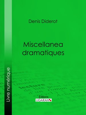 cover image of Miscellanea dramatiques